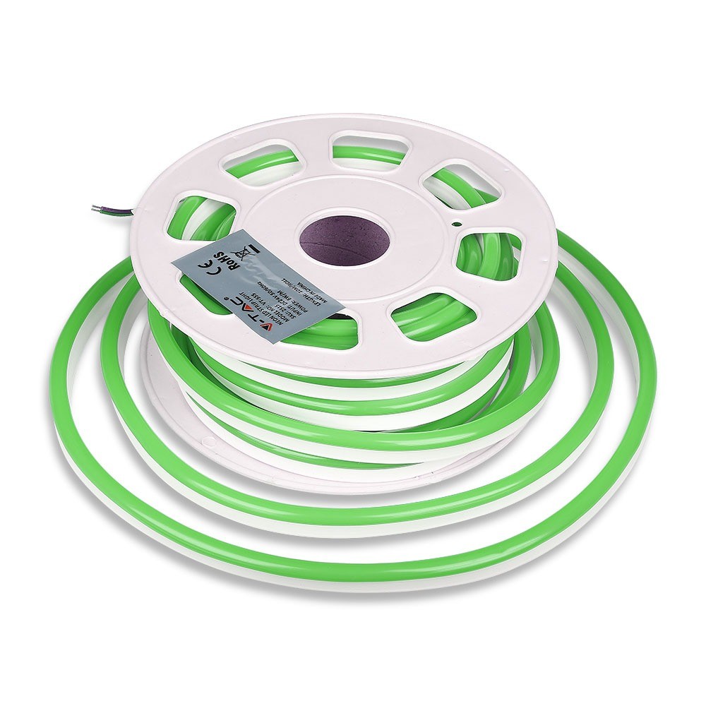 NEON FLEX / Barwa: Zielony / Zasilanie: 24V / Rolka:10m