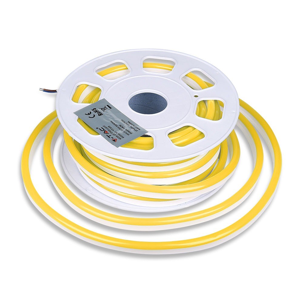 NEON FLEX / Barwa: Żółty / Zasilanie: 24V / Rolka:10m