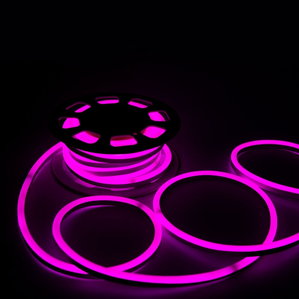 NEON FLEX / Barwa: Różowy / Zasilanie: 24V / Rolka:10m