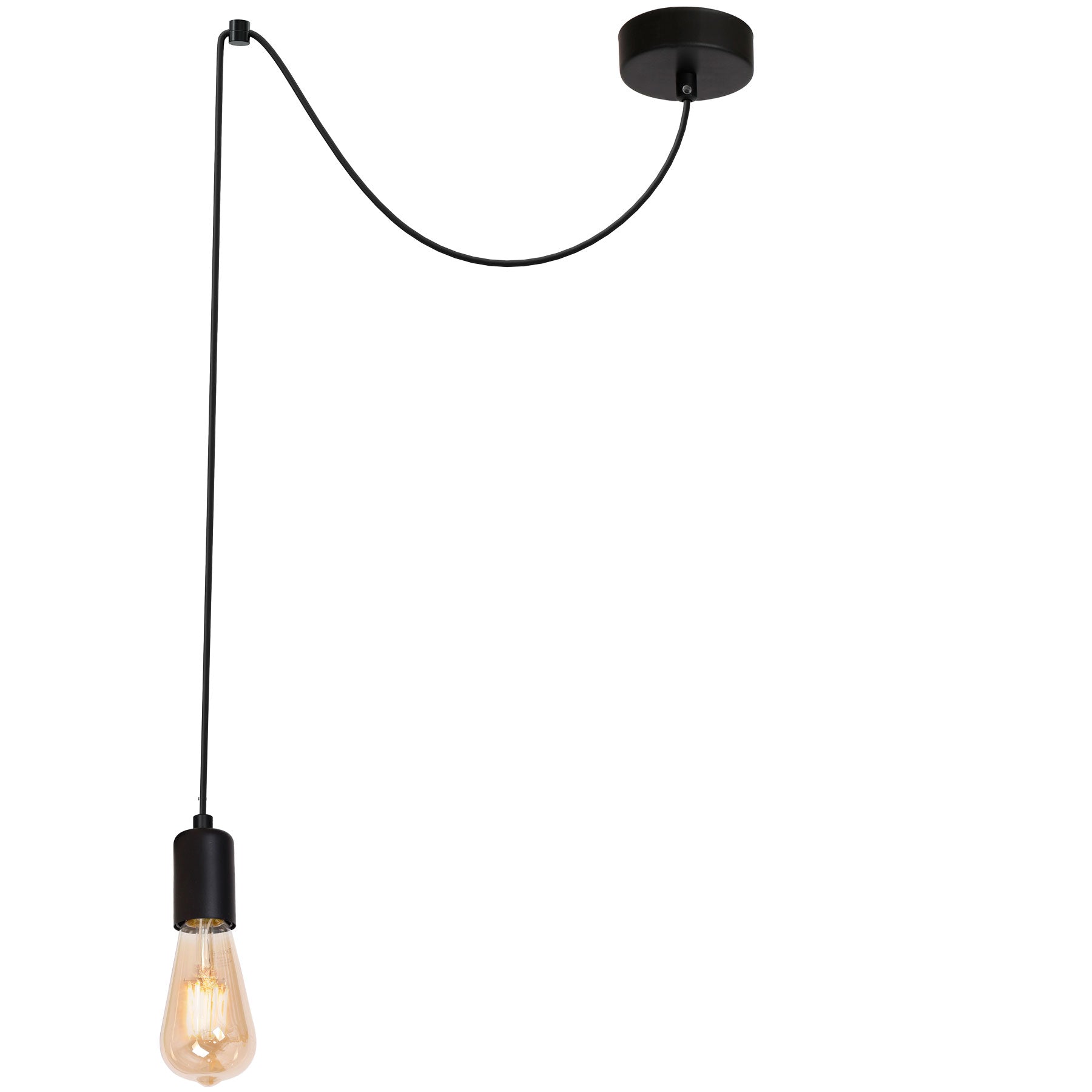żyrandol Spindel black 1xE27