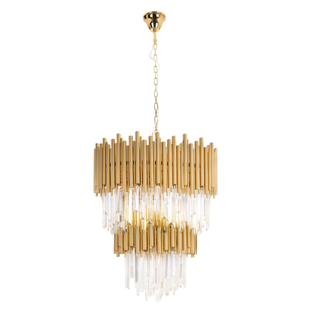 Maxlight Lampa wisząca Vogue - Metal + szkło - Złoty P0283