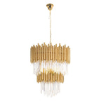 Maxlight Lampa wisząca Vogue - Metal + szkło - Złoty P0283