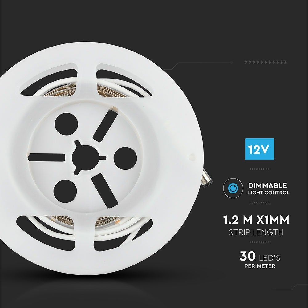 6W Zestaw Taśma LED z dwoma czujnikami ruchu / Barwa:4500K / Rolaka:1,5m