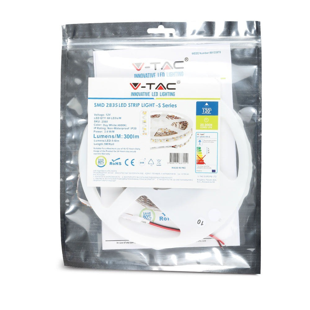 Taśma LED LIGHT-S / Barwa:3000K / 12V / IP20 / Rolka:5m