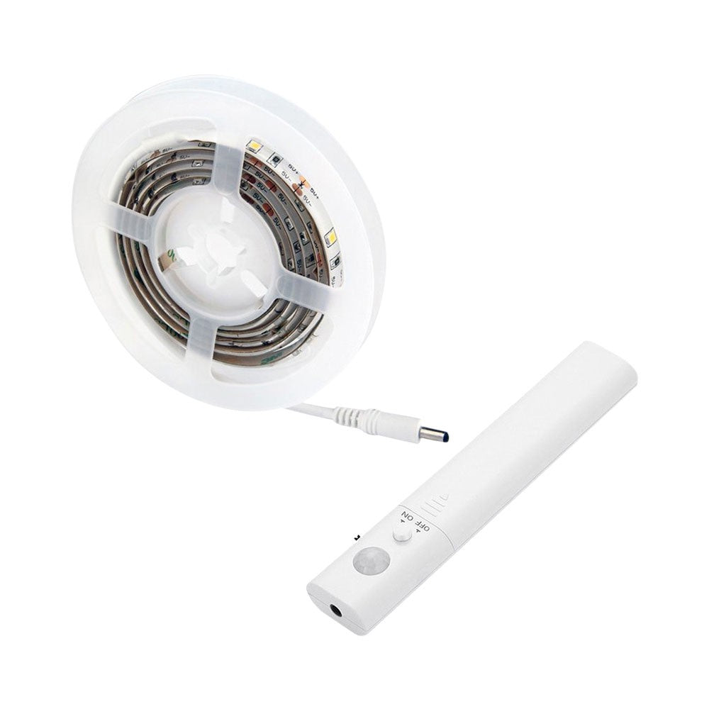 2.4W Taśma LED z czujnikiem ruchu / Zestaw / Barwa:2700K / Zasilanie:4xAAA / Rolaka:1m