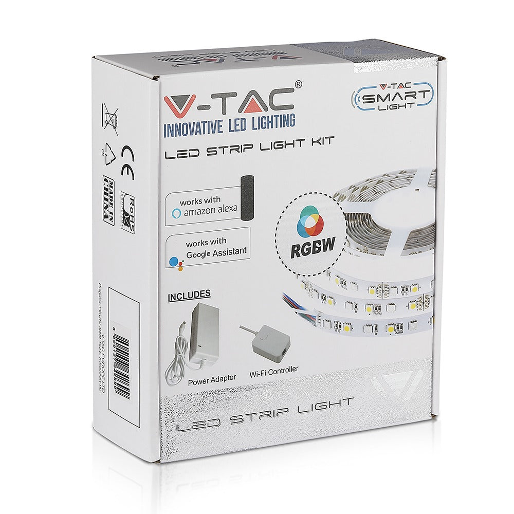 10W Zestaw Taśma LED z zasilaczem / Kompatybilny z Amazon Alexa i Google Home / Barwa: RGB+W / IP20