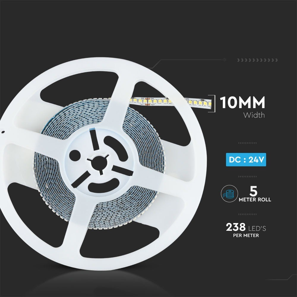 238 Taśma LED / Barwa:3000K / IP20 / Zasilanie: 24V / Rolka:5m