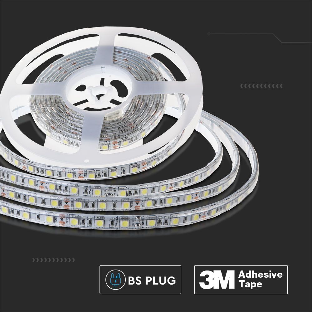 Zestaw Taśma LED z zasilaczem i sterownikiem / Barwa: RGB / IP65 / Zasilanie:12V / Rolka:5m