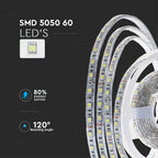 Zestaw Taśma LED z zasilaczem i sterownikiem / Barwa:6400K / IP65 / Zasilanie:12V / Rolka:5m