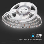 60 Taśma LED / Barwa:3000K / IP20 / Zasilanie:12V / Rolka:5m