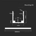 Profil Aluminiowy do paska NEON FLEX na powierzchniowy / 11.8x12.5x2000mm / Kolor: Aluminium