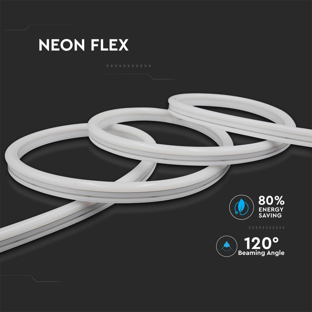 NEON FLEX / Barwa:3000K / Zasilanie: 24V / IP68 / Rolka:10m