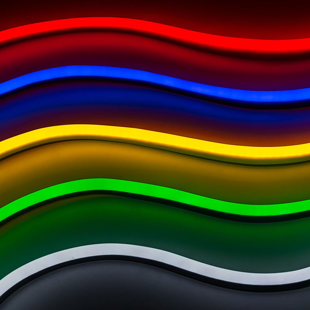 NEON FLEX / Barwa: Żółty / Zasilanie: 24V / IP68 / Rolka:10m