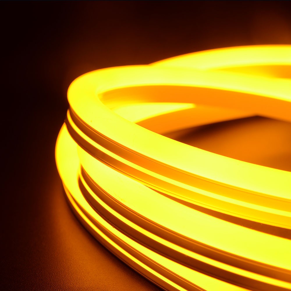 NEON FLEX / Barwa: Żółty / Zasilanie: 24V / IP68 / Rolka:10m