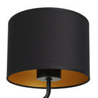kinkiet Arden black, cylinder shade dia 180, h 150 black/gold 1xE27