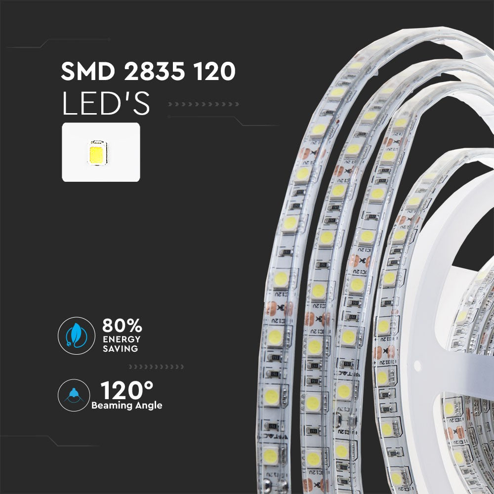 Taśma LED / Barwa:6000K / IP65 / Zasilanie: 24V / Wzmocniony podkład PCB / Rolka:10m