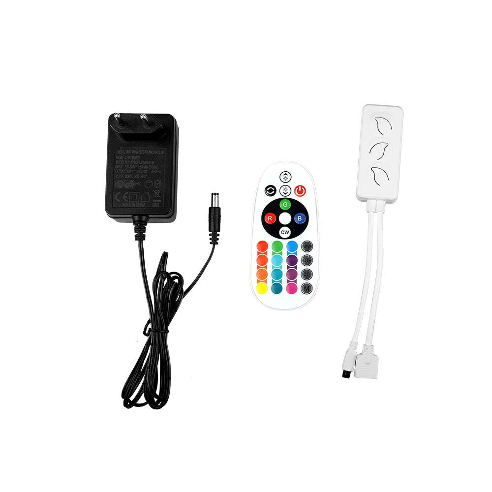 28W Zestaw Taśma LED z zasilaczem i pilotem / Kompatybilny z Amazon Alexa i Google Home / Barwa: RGBW/ IP65