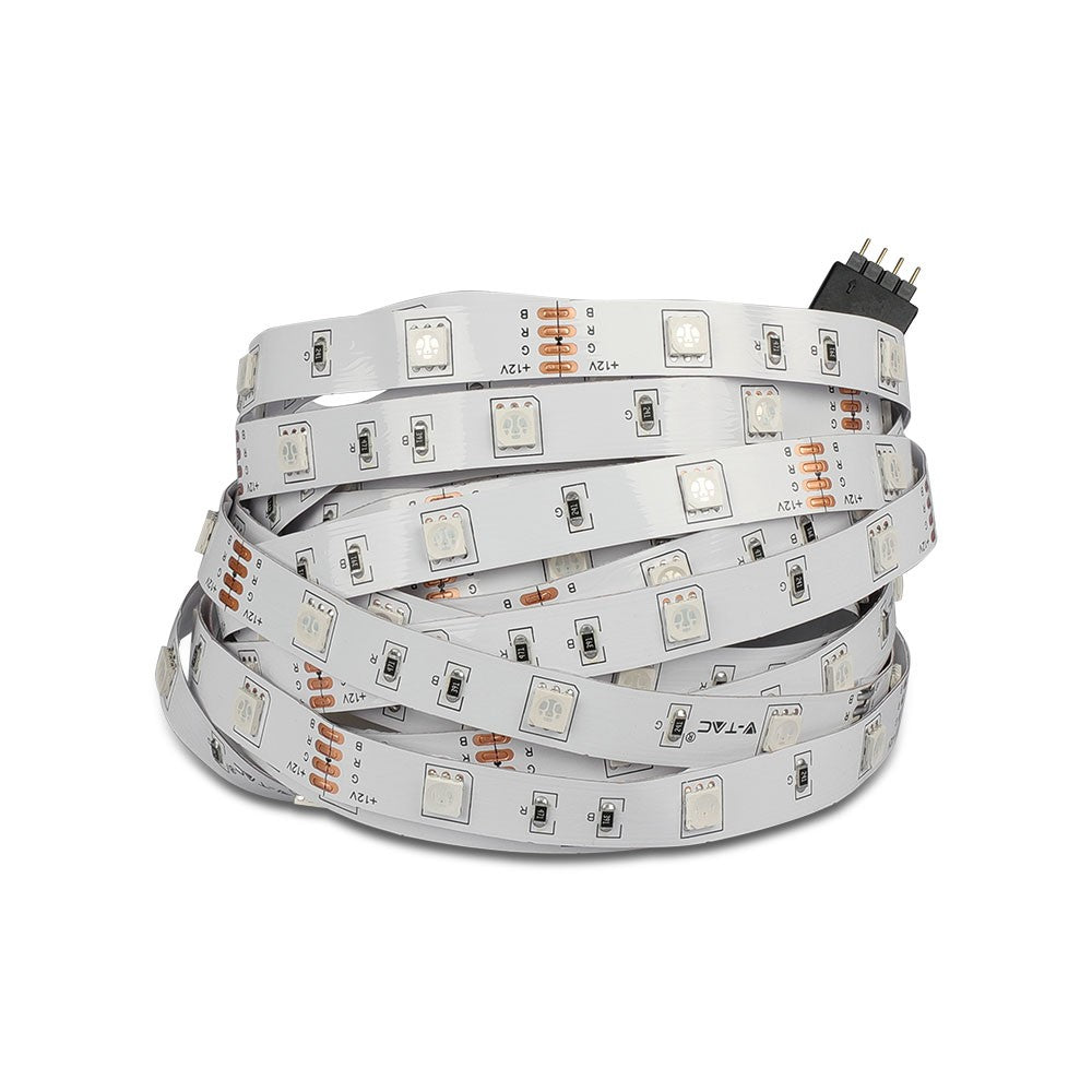 Zestaw Taśma LED z zasilaczem i sterownikiem / Barwa: RGB / Wtyczka EU / IP20 / Rolaka:2x5m