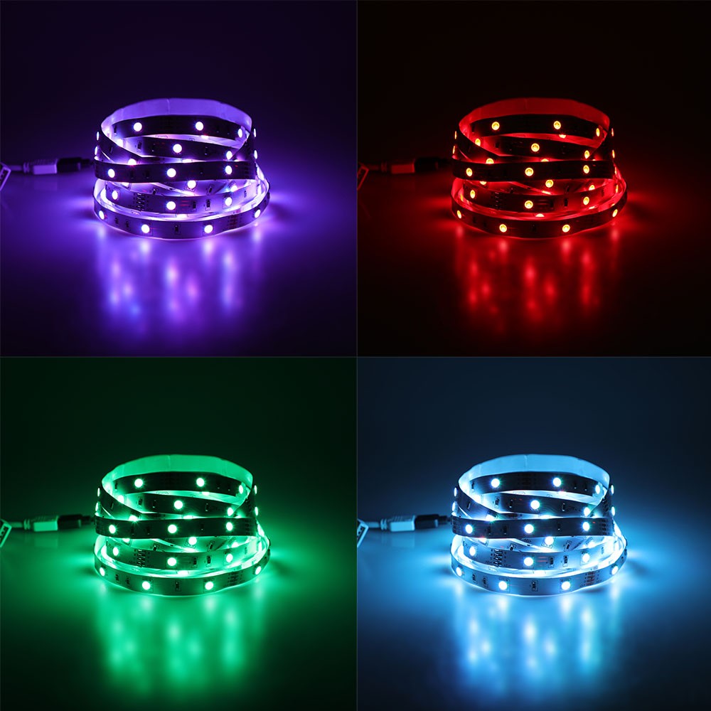 Zestaw Taśma LED z zasilaczem i sterownikiem / Barwa: RGB / Wtyczka BS / IP20 / Rolaka:2x5m
