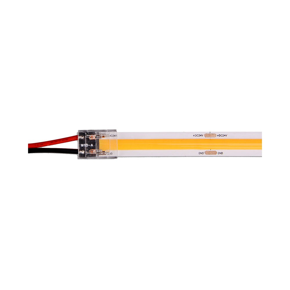 Złączka do taśm LED COB 8mm / zasilająca z przewodem / IP2