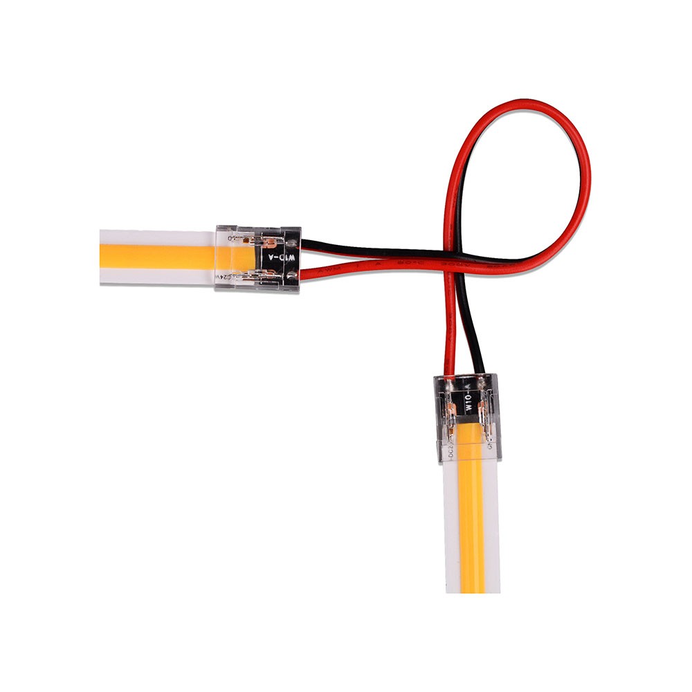 Złączka do taśm LED COB 1mm / kątowa z przewodem / IP20