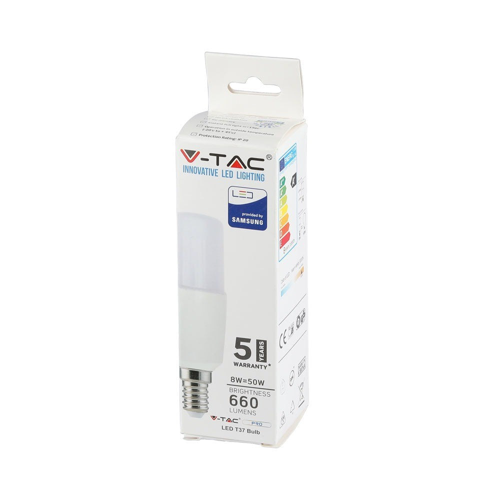 8W T37 Żarówka LED / Chip SAMSUNG / BARWA:3000K / Trzonek:E14