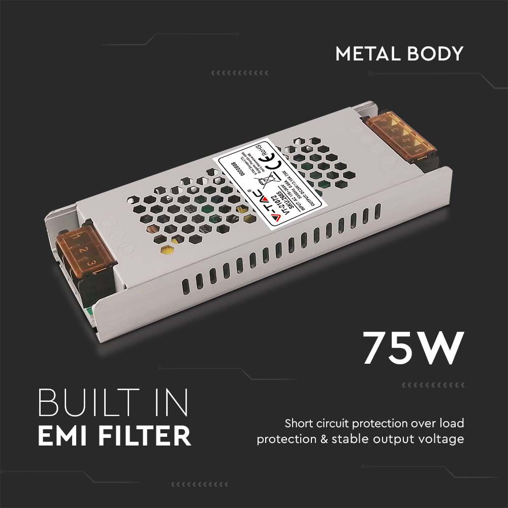 75W Zasilacz LED / Zasilanie:24V 3.15A / IP20