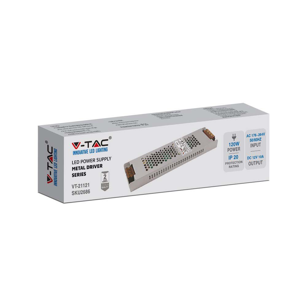 120W Zasilacz LED / Zasilanie:12V 10A / IP20