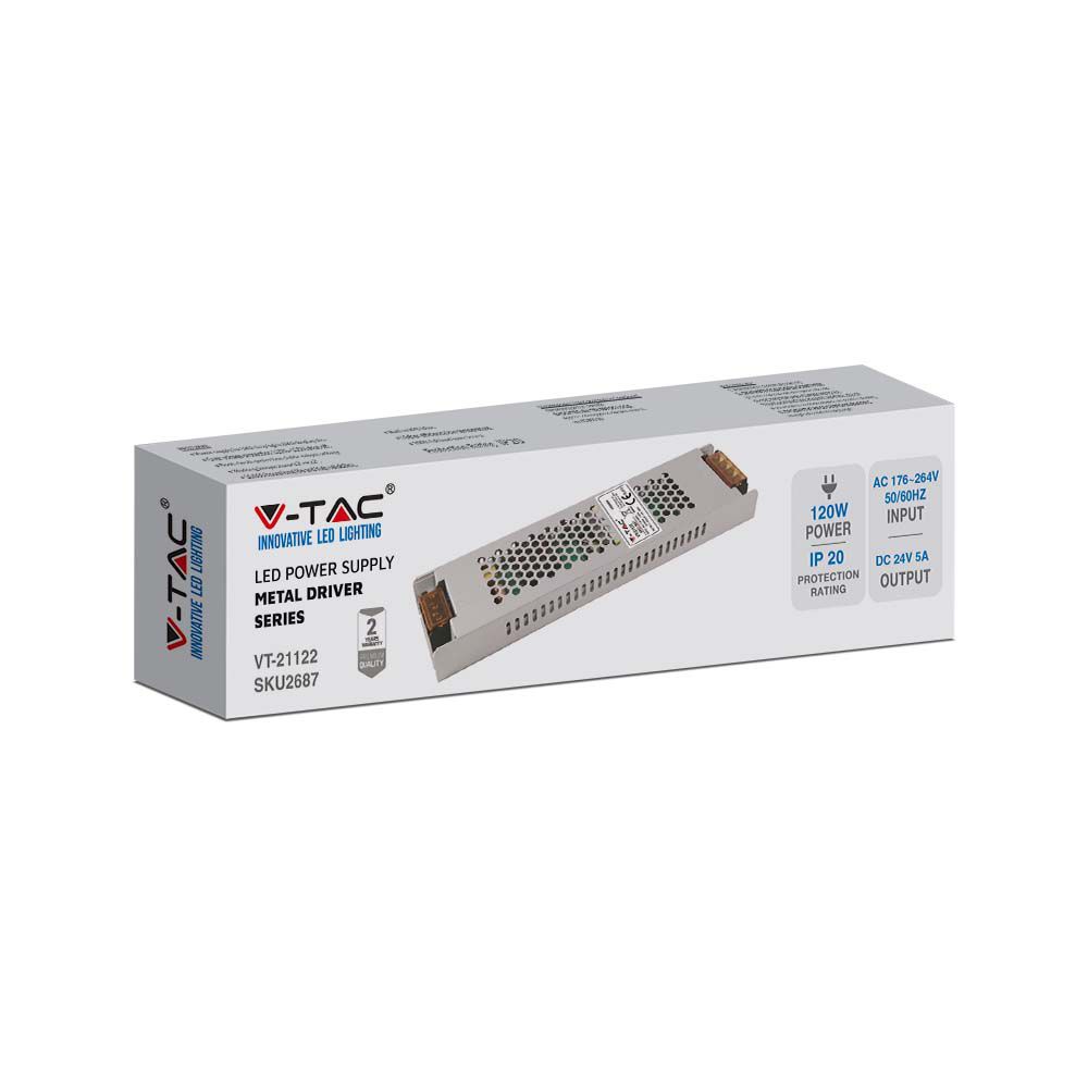 120W Zasilacz LED / Zasilanie:24V 5A / IP20