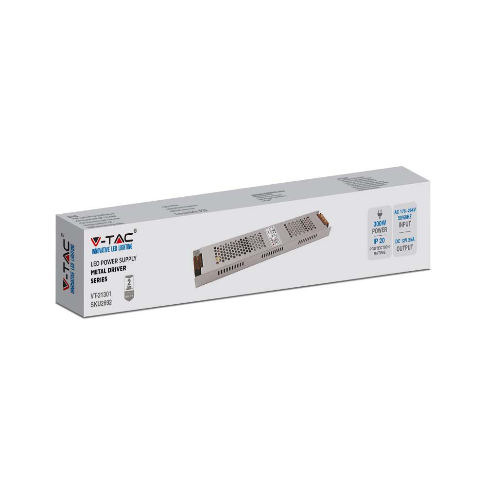 300W Zasilacz LED / Zasilanie:12V 25A / IP20