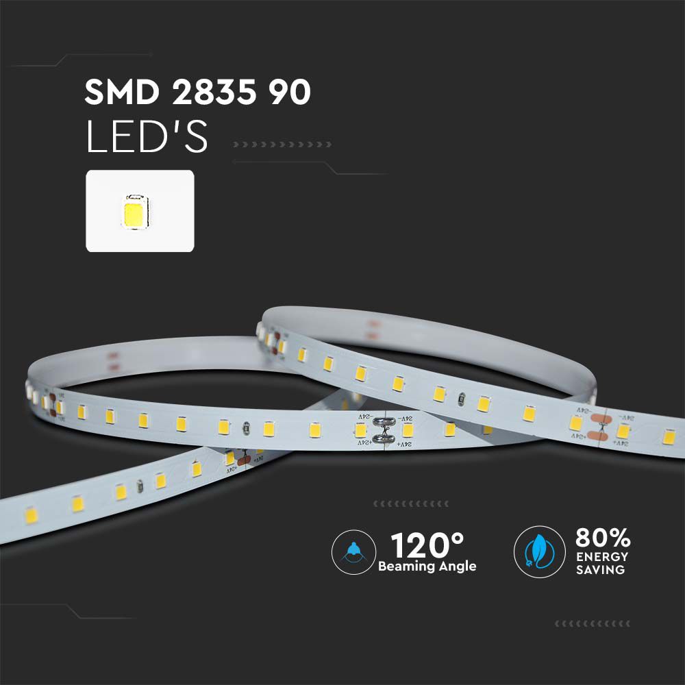 Taśma LED / Barwa:6400K / IP20 / Zasilanie: 24V / Skuteczność 200lm/W