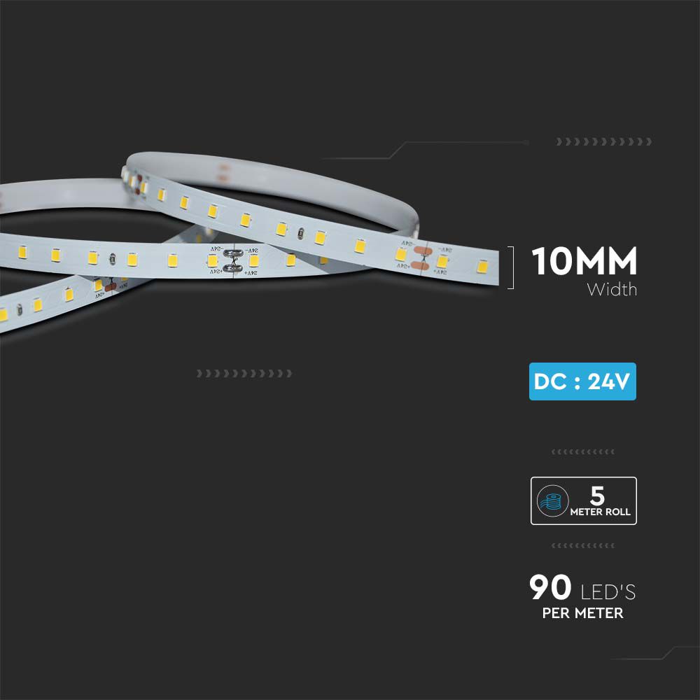 Taśma LED / Barwa:3000K / IP20 / Zasilanie: 24V / Skuteczność 200lm/W