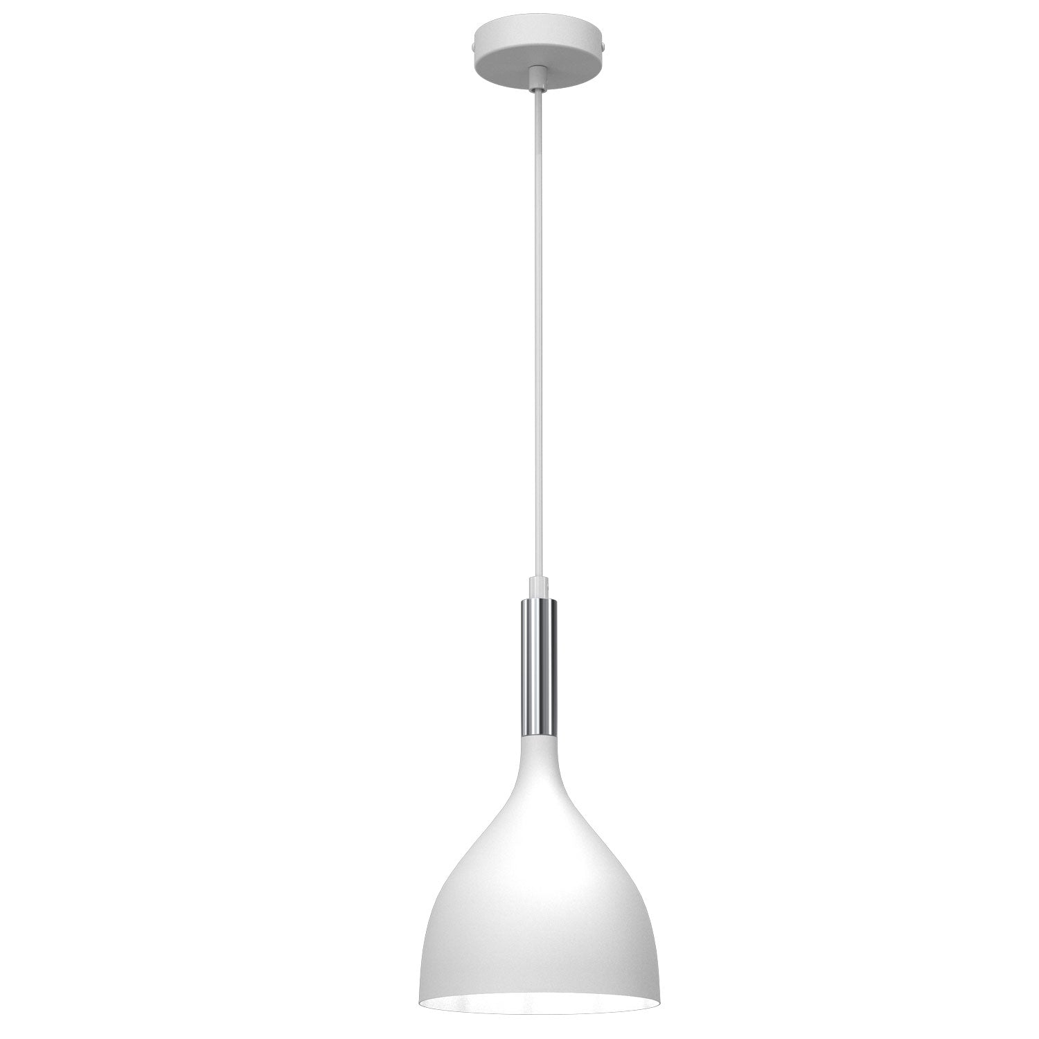 żyrandol Noak white/chrome 1xE27