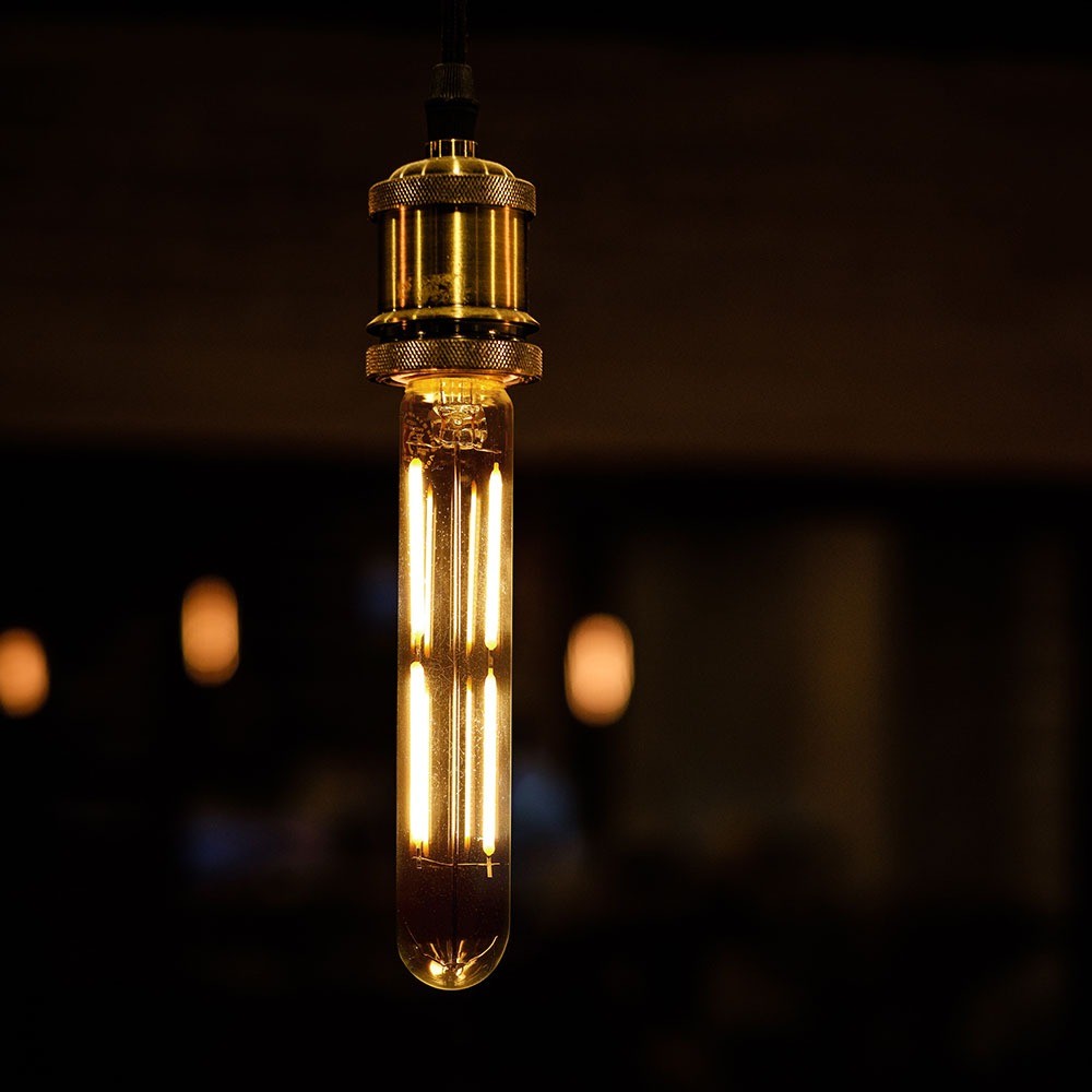 4W LED T20 Żarówka LED Filament / Klosz Przezroczysty / Barwa:6000K / Trzonek:E14