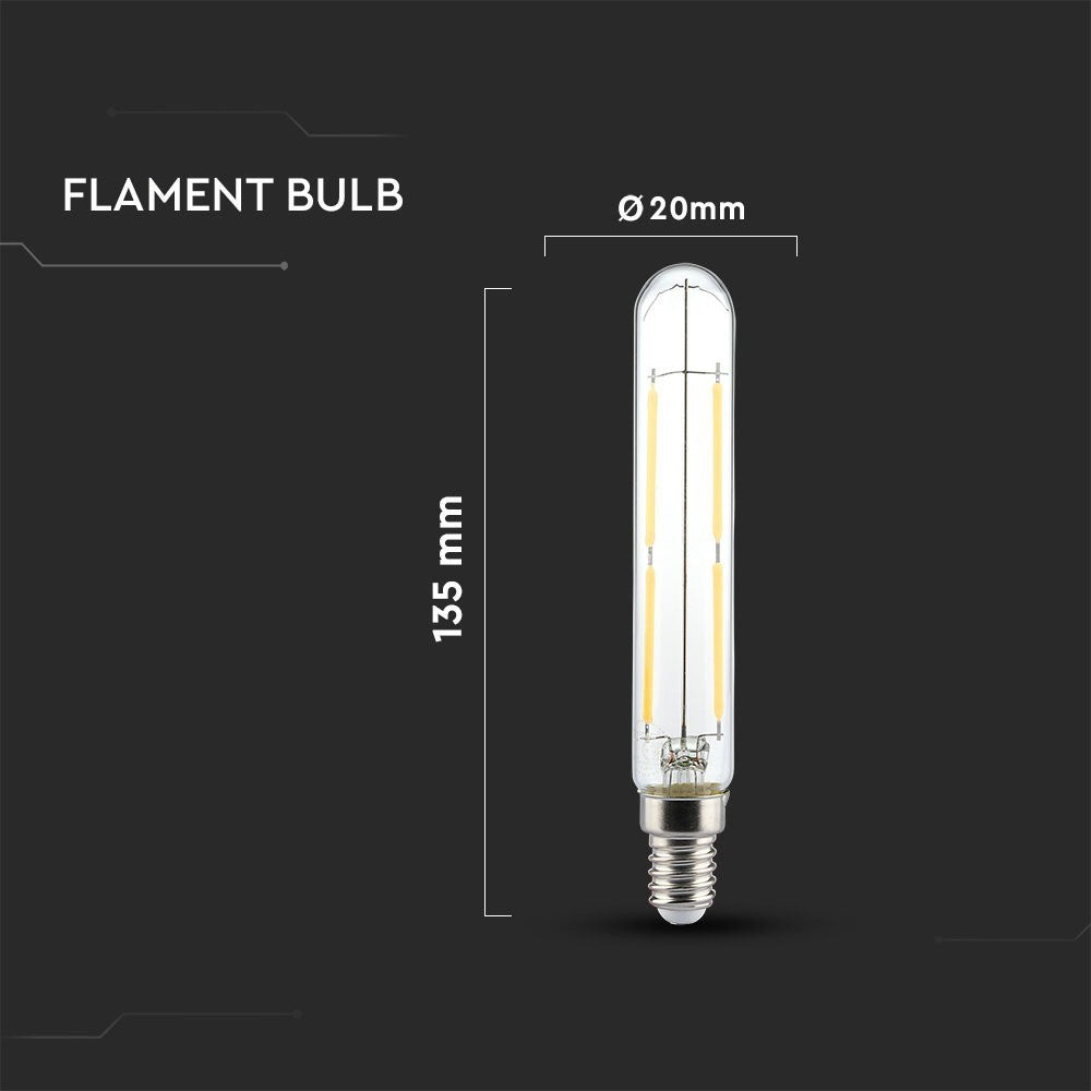 4W LED T20 Żarówka LED Filament / Klosz Przezroczysty / Barwa:4000K / Trzonek:E14