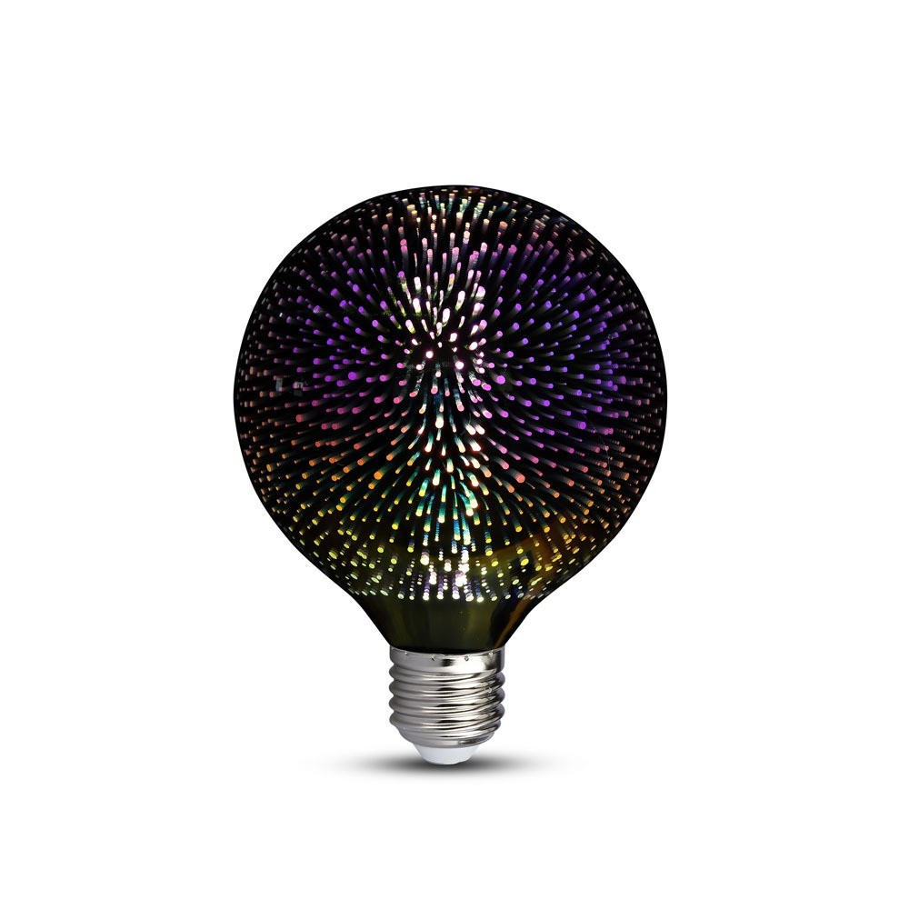 3W G125 Żarówka LED Filament 3D / Barwa:3000K / Trzonek:E27