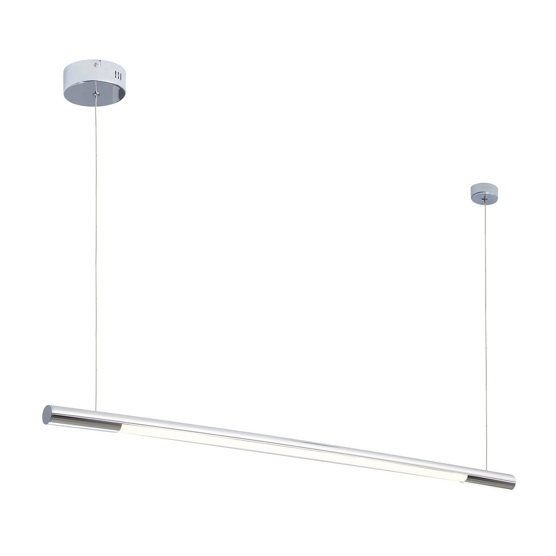 Maxlight Lampa wisząca Organic Horizon 100cm - Stal nierdzewna + akryl - Chrom P0355