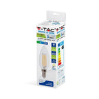 4W C35 Żarówka LED Filament / Klosz Transparentny / Chip SAMSUNG / Barwa:2700K / Trzonek:E14