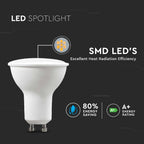 5W GU10 Żarówka LED / Barwa:3000K / Trzonek:GU10 / Kąt 110' / Opakowanie: 6szt.