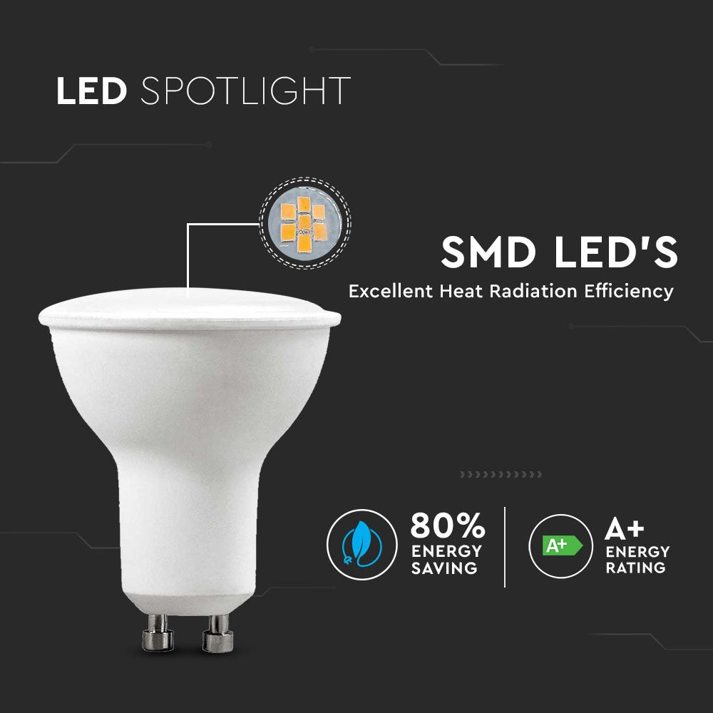 5W GU10 Żarówka LED / Barwa:4000K / Trzonek:GU10 / Kąt 110' / Opakowanie: 6szt.