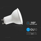 5W GU10 Żarówka LED / Barwa:3000K / Trzonek:GU10 / Kąt 110' / Opakowanie: 6szt.