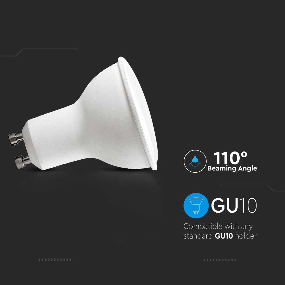 5W GU10 Żarówka LED / Barwa:6400K / Trzonek:GU10 / Kąt 110' / Opakowanie: 6szt.