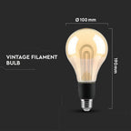 5W G100 Żarówka LED Vintge / Barwa:2200K / Trzonek:E27