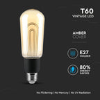 5W T60 Żarówka LED Vintge / Barwa:2200K / Trzonek:E27