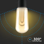 5W T60 Żarówka LED Vintge / Barwa:2200K / Trzonek:E27