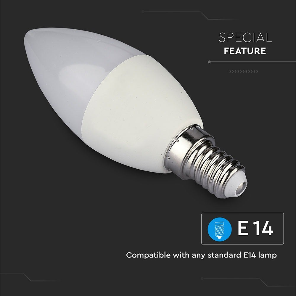 5W C35 Żarówka LED Kompatybilna z Amazon Alexa i Google Home / Barwa: RGB+WW-CW / Trzonek:E14