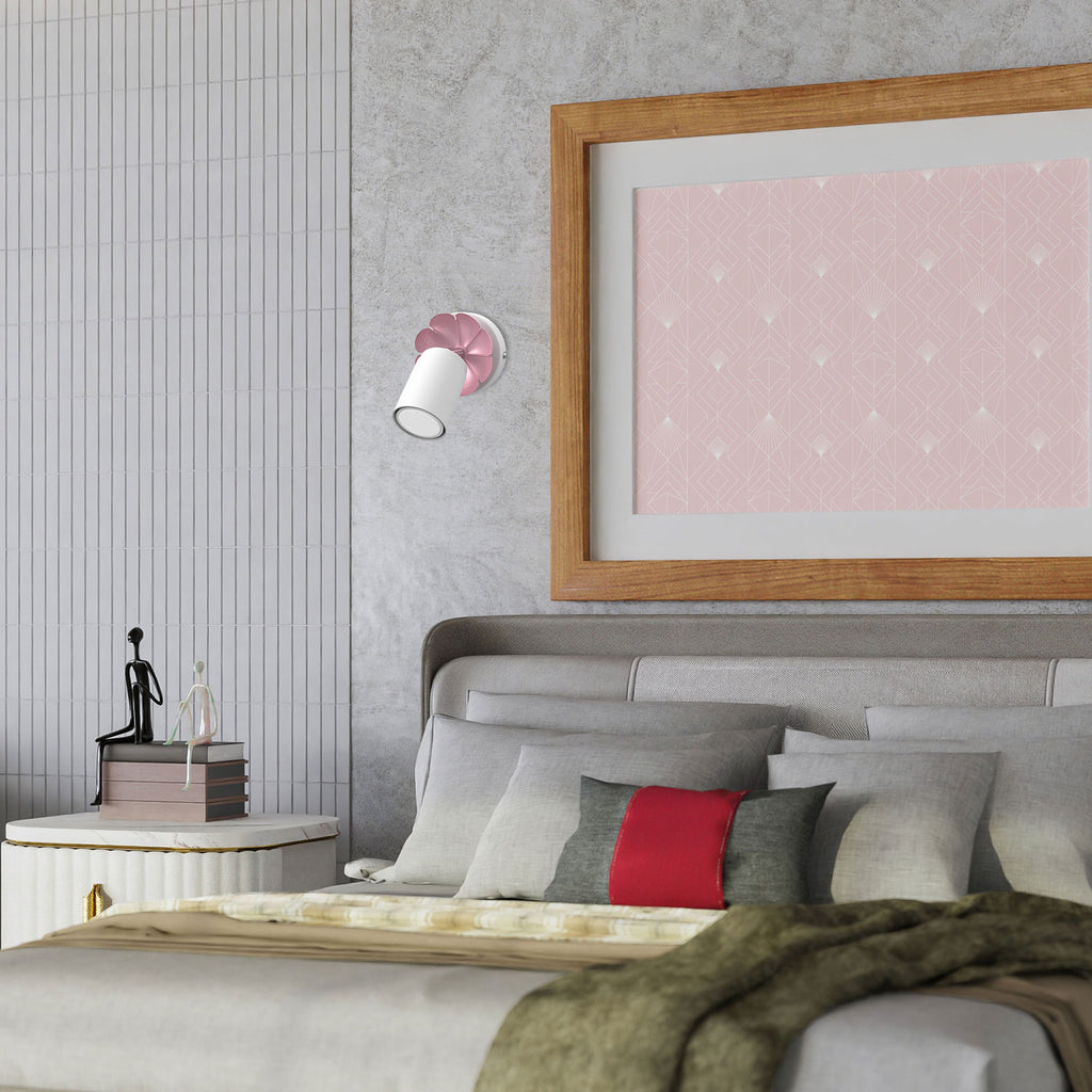 spot Flower white/pink 1xGU10