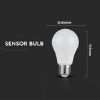 11W A60 Żarówka LED z czujnikiem mikrofalowy / Barwa:6400K / Trzonek:E27