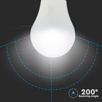 11W A60 Żarówka LED z czujnikiem mikrofalowy / Barwa:6400K / Trzonek:E27