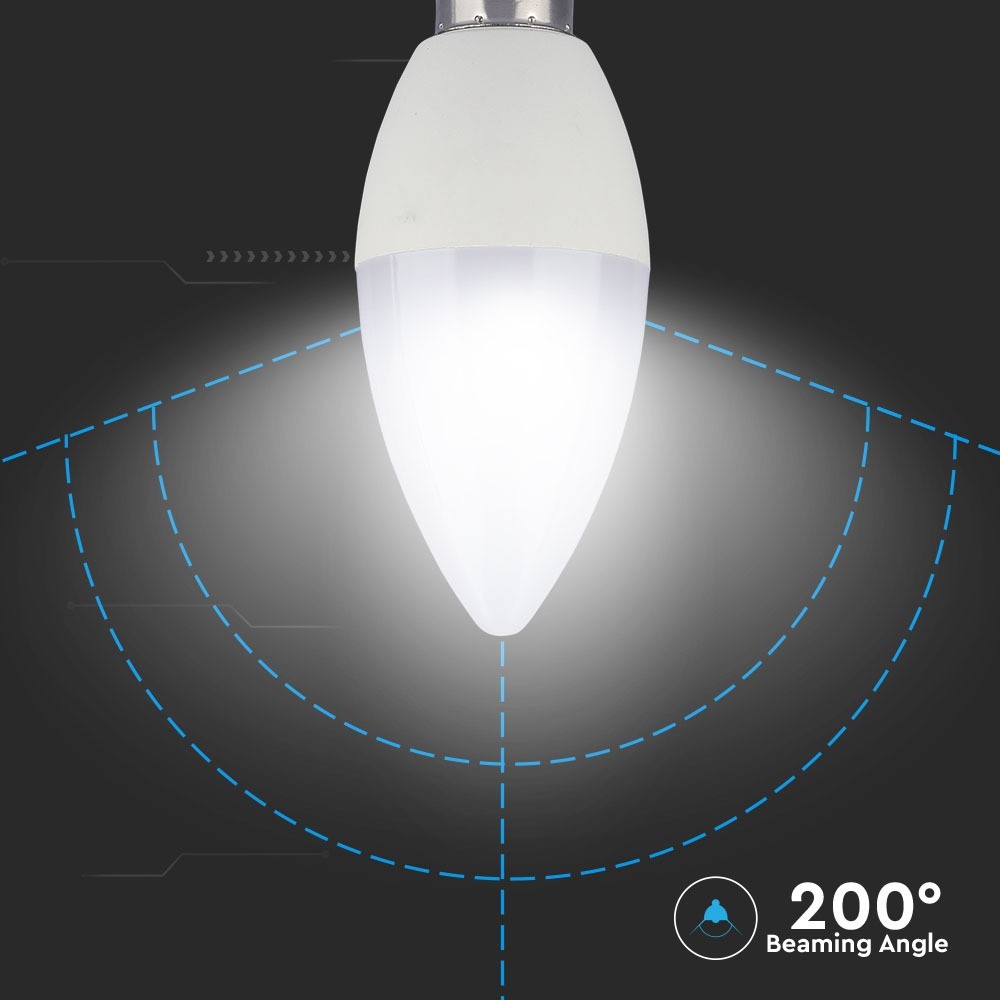 3.5W C35 Żarówka LED sterowana pilotem / Barwa:RGB+3000K / Ściemniana / Trzonek:E14